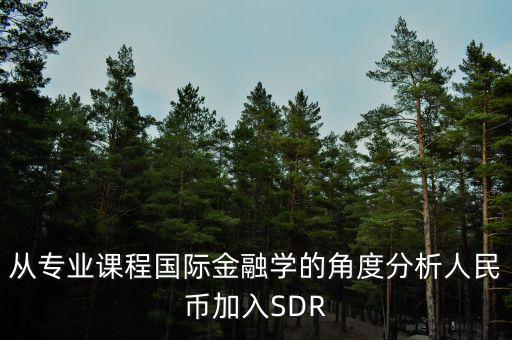 人民幣加入sdr是什么意思，人民幣入籃sdr是什么意思可以通俗一點解釋解釋嗎不要太官方