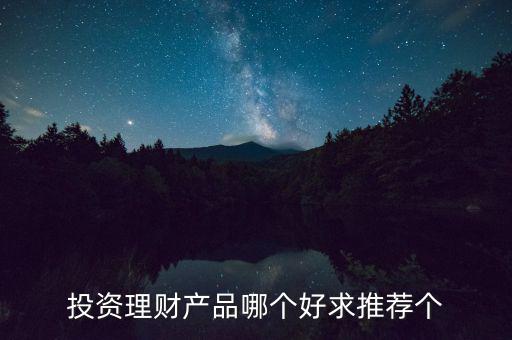 投資理財(cái)選什么好，投資理財(cái)產(chǎn)品哪個好求推薦個