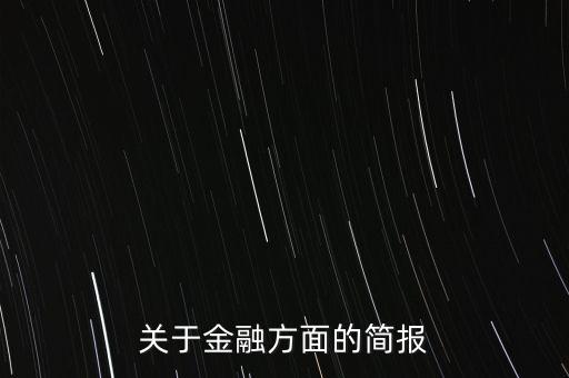 關于金融方面的簡報