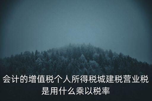 會(huì)計(jì)的增值稅個(gè)人所得稅城建稅營(yíng)業(yè)稅是用什么乘以稅率