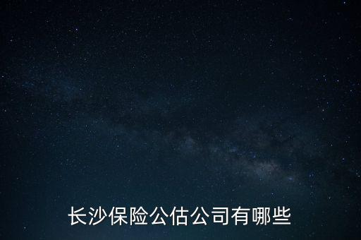 長沙保險公估公司有哪些