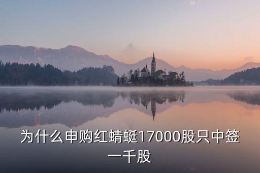 紅蜻蜓股票為什么不行，為什么申購紅蜻蜓17000股只中簽一千股