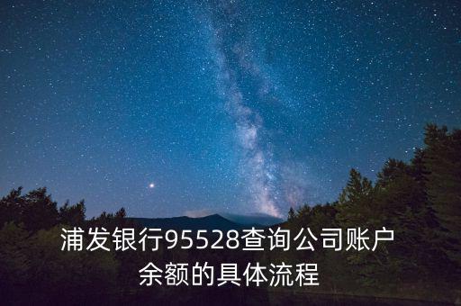  浦發(fā)銀行95528查詢(xún)公司賬戶(hù) 余額的具體流程