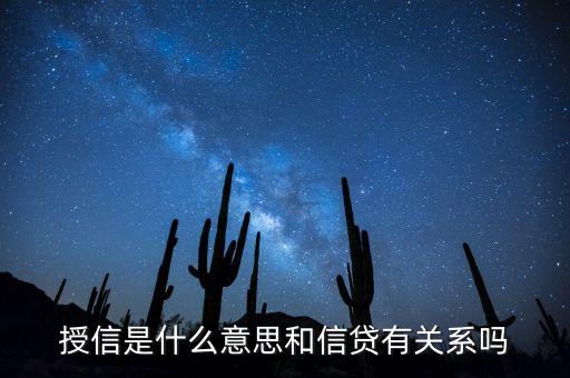 授信是什么意思和信貸有關(guān)系嗎