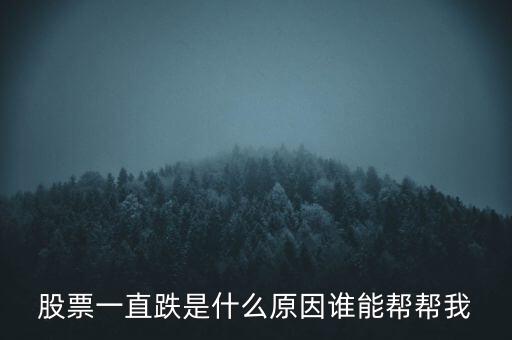 股票一直跌是什么原因誰能幫幫我