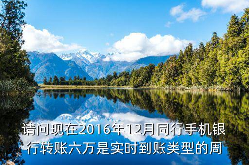 2016手機銀行什么時候能轉帳，請問現(xiàn)在2016年12月同行手機銀行轉賬六萬是實時到賬類型的周