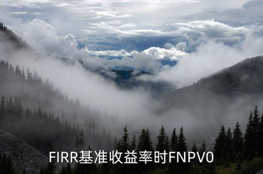 FIRR基準(zhǔn)收益率時FNPV0