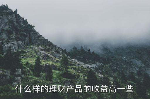 什么樣的理財(cái)產(chǎn)品的收益高一些