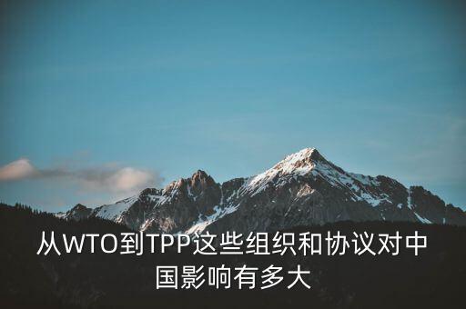 從WTO到TPP這些組織和協(xié)議對(duì)中國(guó)影響有多大