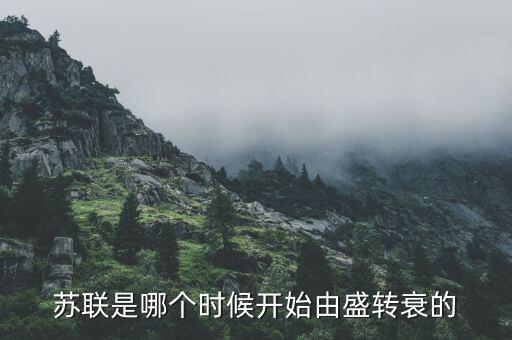 蘇聯(lián)是哪個時候開始由盛轉(zhuǎn)衰的