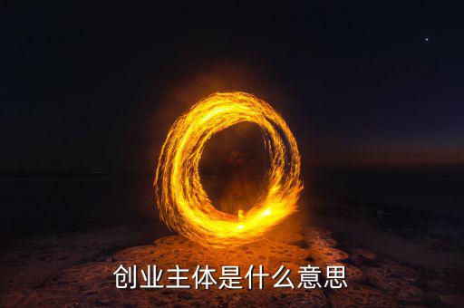 什么是經(jīng)營主體，創(chuàng)業(yè)主體是什么意思