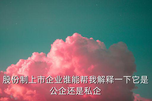 股份制上市企業(yè)誰(shuí)能幫我解釋一下它是公企還是私企