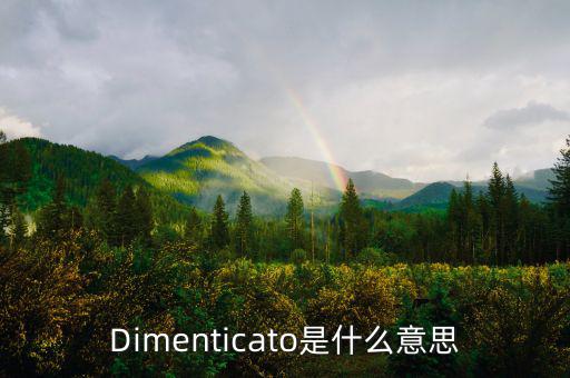 減磅是什么意思，Dimenticato是什么意思