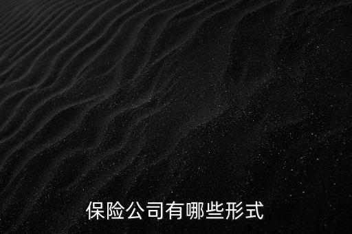 保險(xiǎn)公司有哪些形式