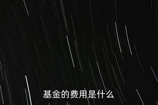 基金的費(fèi)用是什么