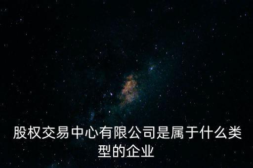  股權交易中心有限公司是屬于什么類型的企業(yè)