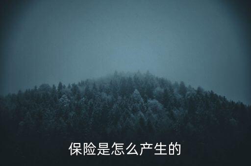 保險(xiǎn)是怎么產(chǎn)生的