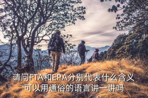 epa談判是什么，請問FTA和EPA分別代表什么含義可以用通俗的語言講一講嗎