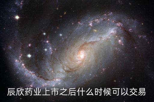 辰欣藥業(yè)上市之后什么時候可以交易