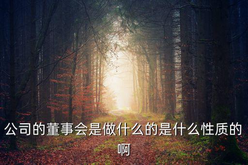 公司的董事會(huì)是做什么的是什么性質(zhì)的啊