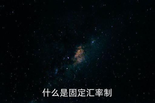 什么是固定匯率制