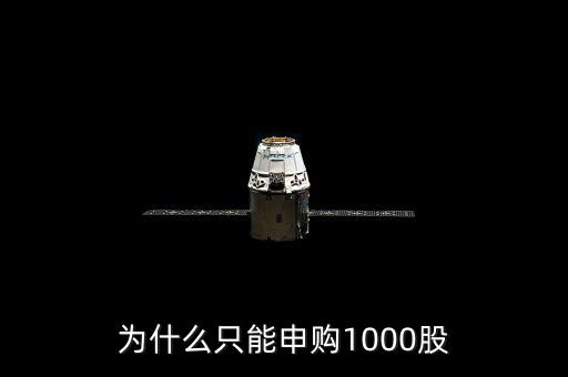 申購新股為什么只能申購1000股，為什么只能申購1000股