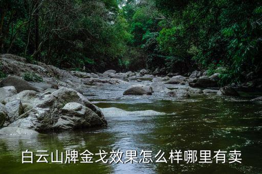 白云山牌金戈效果怎么樣哪里有賣