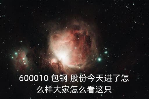 600010 包鋼 股份今天進(jìn)了怎么樣大家怎么看這只