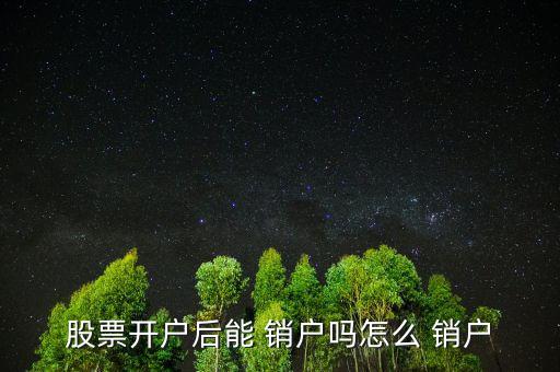 股東賬戶怎么銷戶,如何辦理股票賬戶銷戶?