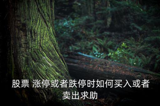  股票 漲停或者跌停時(shí)如何買入或者賣出求助