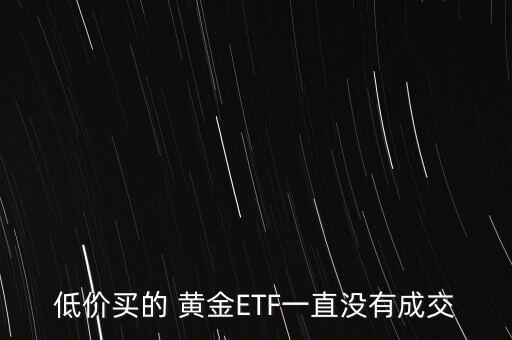 低價(jià)買的 黃金ETF一直沒有成交