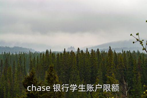 chase 銀行學(xué)生賬戶(hù)限額