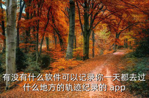 有沒有什么軟件可以記錄你一天都去過什么地方的軌跡紀(jì)錄的 app