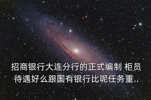  招商銀行大連分行的正式編制 柜員 待遇好么跟國(guó)有銀行比呢任務(wù)重...