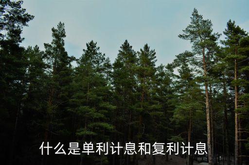 什么是單利計息和復利計息