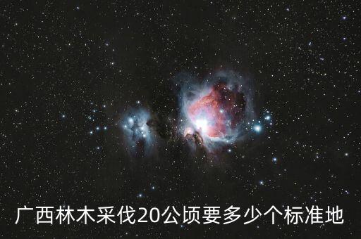 廣西林木采伐20公頃要多少個標(biāo)準(zhǔn)地