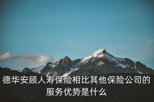 德華安顧人壽保險相比其他保險公司的服務(wù)優(yōu)勢是什么