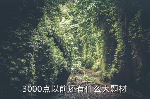 300073有什么題材，3000點以前還有什么大題材