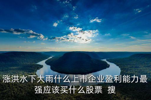 發(fā)大水買什么股票，漲洪水下大雨什么上市企業(yè)盈利能力最強(qiáng)應(yīng)該買什么股票  搜