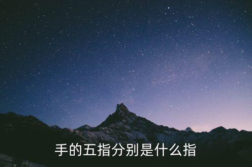 五指最后小指是什么指，五指 怎么分別