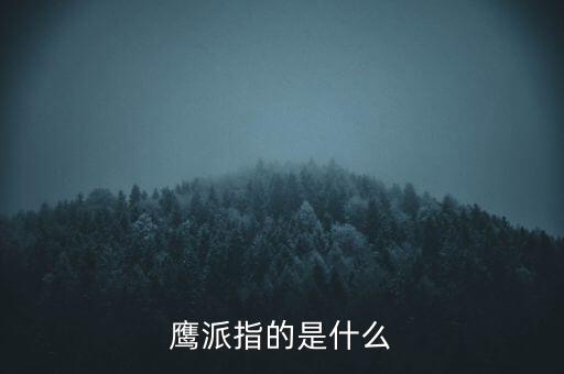 美聯(lián)儲鷹派是什么意思，美國政壇里的鷹派是什么意思