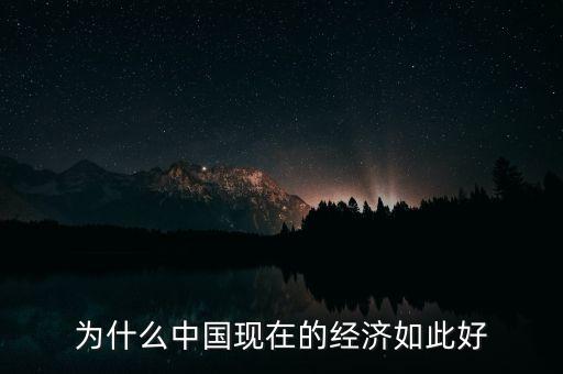 中國的經濟為什么，為什么中國現(xiàn)在的經濟如此好