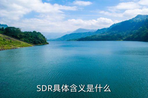 SDR具體含義是什么