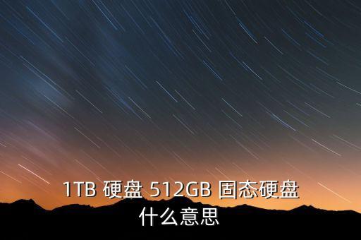 1TB 硬盤(pán) 512GB 固態(tài)硬盤(pán)什么意思