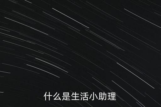 什么是生活小助理