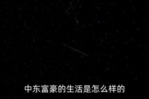 中東富豪的生活是怎么樣的