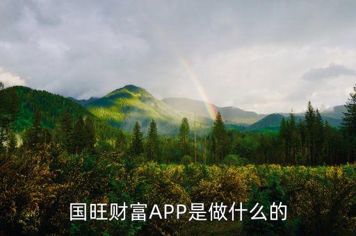 長來財富是做什么的，國旺財富APP是做什么的