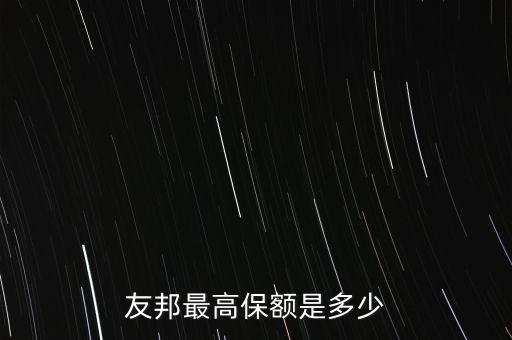 友邦最高保額是多少