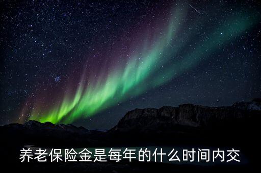 養(yǎng)老保險金是每年的什么時間內交