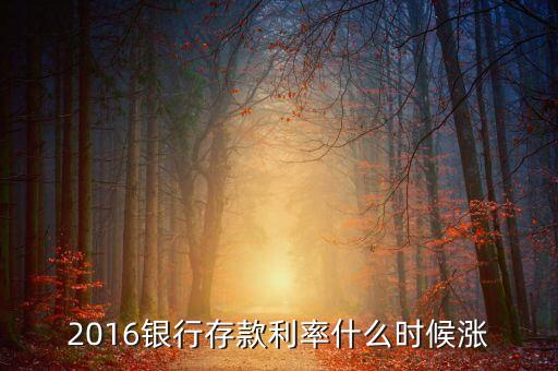 2016年銀行存款利率什么時候調(diào)整，2016存款利率會上調(diào)嗎